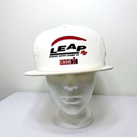 K-Products Other - 1992 Leap Ahead With Case IH White Snapback Cap K-Products Made in USA VTG
